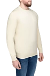 Dalmine Cotton jumper beige for men - 100% cotton. Country of origin: Italy. Care: specialized cleaning - photo 3