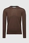 Dalmine Cotton jumper brown for men - 100% cotton. Country of manufacture: Italy. Care: specialized cleaning - photo 1