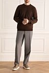 Cotton jumper brown for men Dalmine - 100% cotton. Country of manufacture: Italy. Care: specialized cleaning - photo 2