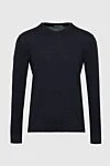 Dalmine Cotton jumper blue for men - 100% cotton. Country of origin: Italy. Care: specialized cleaning - photo 1