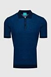 Dalmine Cotton polo blue for men - Contrasting trim. 100% cotton. Closure: Zipper. Country of manufacture: Italy. Care: specialized cleaning - photo 1