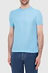 Blue cotton T-shirt for men Dalmine - 100% cotton. Country of manufacture: Italy. Care: specialized cleaning - photo 2