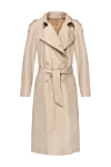 The Andamane Women's beige polyester raincoat - 100% polyester. buttons, belt. two side pockets. Interior finish: 100% cupro. Country of manufacture: Italy. Care: specialized cleaning - photo 1