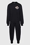 Dolce & Gabbana Men's cotton sports suit, black - Embroidered brand logo. 100% cotton. Closure: Drawstring, zipper. Four side pockets. Country of manufacture: Italy. Care: specialized cleaning - photo 1