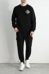 Men's cotton sports suit, black Dolce & Gabbana - Embroidered brand logo. 100% cotton. Closure: Drawstring, zipper. Four side pockets. Country of manufacture: Italy. Care: specialized cleaning - photo 2