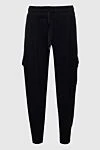 Dolce & Gabbana Men's cotton sports trousers, black - 100% cotton. Closure: Elastic waistband with drawstring. Two side pockets, two back patch pockets. Country of manufacture: Italy. Care: specialized cleaning - photo 1