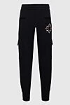 Dolce & Gabbana Men's cotton sports trousers, black - 100% cotton. Closure: Elastic waistband with drawstring. Two side pockets, two back patch pockets. Country of manufacture: Italy. Care: specialized cleaning - photo 7