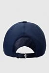 Blue alligator and nylon cap for men Cesare di Napoli - Textured leather. 50% alligator, 50% nylon. Country of manufacture: Italy. Care: specialized cleaning - photo 4