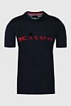 Kiton Cotton T-shirt blue for men - embroidery logo. 100% cotton. Country of origin: Italy. Care: specialized cleaning - photo 1