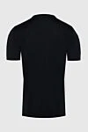 Black cotton T-shirt for men Kiton - embroidery logo. 100% cotton. Country of manufacture: Italy. Care: specialized cleaning - photo 6