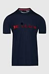 Kiton Cotton T-shirt blue for men - embroidery logo. 100% cotton. Country of manufacture: Italy. Care: specialized cleaning - photo 1