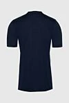 Cotton T-shirt blue for men Kiton - embroidery logo. 100% cotton. Country of manufacture: Italy. Care: specialized cleaning - photo 6