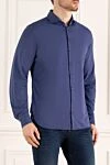 Jacob Cohen Men's blue polyamide and elastane shirt - 86% polyamide, 14% elastane. Closure: buttons. Country of manufacture: Italy. Care: specialized cleaning - photo 3