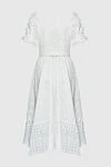 Charo Ruiz White cotton and polyester dress for women - Fastener: belt. voluminous sleeves, lace. 70% cotton, 30% polyester. Country of manufacture: Italy. Care: specialized cleaning - photo 7