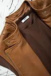 Women's brown leather vest Peserico - 100% genuine leather. Closure: zipper. two side pockets. Country of manufacture: Italy. Care: specialized cleaning - photo 8