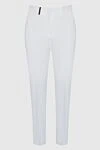 Peserico White viscose trousers for women - two pockets. 97% viscose, 3% elastane. elastic belt. Country of manufacture: Italy. Care: specialized cleaning - photo 1