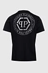 Black cotton T-shirt for men Philipp Plein - print, logo, pattern. 100% cotton. Country of origin: Italy. Care: specialized cleaning - photo 6