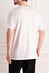 White cotton T-shirt for men Billionaire - picture and logo print. 100% cotton. Country of manufacture: Italy. Care: specialized cleaning - photo 4