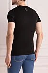 Black cotton T-shirt for men Billionaire - brand logo, ship print. 100% cotton. Country of manufacture: Italy. Care: specialized cleaning - photo 4