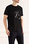 Billionaire Black cotton T-shirt for men - logo print. 100% cotton. Country of manufacture: Italy. Care: specialized cleaning - photo 3