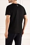 Black cotton T-shirt for men Billionaire - logo print. 100% cotton. Country of manufacture: Italy. Care: specialized cleaning - photo 4