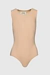 Maison Margiela Beige bodysuit made of polyamide and elastane for women - 73% polyamide, 27% elastane. buttons. Country of manufacture: Italy. Care: specialized cleaning - photo 1