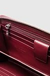 Cesare di Napoli Men's clutch bag made of crocodile skin burgundy - Textured leather. 100% crocodile skin. Closure: Zipper. Two compartments. Country of manufacture: Italy. Care: specialized cleaning - photo 5