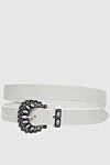 Isabel Marant White leather belt for women - crystals. Fastener: decorated buckle. 100% genuine leather. Country of manufacture: Italy. Care: specialized cleaning - photo 1