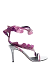 Isabel Marant Pink leather sandals for women - Ruffle. genuine leather. buckle. Heel: 10 centimeters. Country of manufacture: Italy. Care: specialized cleaning - photo 1