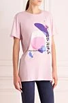 Isabel Marant Pink cotton T-shirt for women - logo print. 100% cotton. Country of manufacture: Italy. Care: specialized cleaning - photo 3