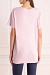 Pink cotton T-shirt for women Isabel Marant - logo print. 100% cotton. Country of manufacture: Italy. Care: specialized cleaning - photo 4