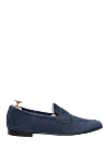 Andrea Ventura Blue suede loafers for men - suede buckle,. top height 8 cm, leather interior. 100% suede. Country of manufacture: Italy. Care: specialized cleaning - photo 1