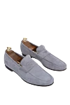 Andrea Ventura Gray suede loafers for men - contrast sole. top height 8 cm, leather interior. 100% suede. Insole: leather. Country of manufacture: Italy. Care: specialized cleaning - photo 3