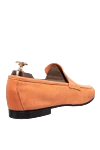 Orange suede loafers for men Andrea Ventura - contrast sole. top height 8 cm, leather interior. 100% suede. Insole: leather. Country of manufacture: Italy. Care: specialized cleaning - photo 4