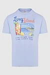 MC2 Saint Barth Blue cotton T-shirt for men - print. 100% cotton. Country of origin: Italy. Care: specialized cleaning - photo 1