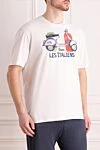 MC2 Saint Barth White cotton T-shirt for men - print. 100% cotton. Country of origin: Italy. Care: specialized cleaning - photo 3