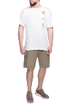 White cotton T-shirt for men MC2 Saint Barth - print. 100% cotton. Country of origin: Italy. Care: specialized cleaning - photo 2