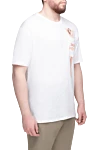 MC2 Saint Barth White cotton T-shirt for men - print. 100% cotton. Country of origin: Italy. Care: specialized cleaning - photo 3