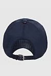 Cap made of crocodile skin and polyester blue for men Cesare di Napoli - 50% crocodile skin, 50% polyester. Country of manufacture: Italy. Care: specialized cleaning - photo 4