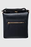 Salvatore Ferragamo Shoulder bag made of genuine leather black for men - Textured leather, contrast zipper. Adjustable strap. 100% genuine leather. Size: 28*24*5. Two compartments. Closure: Zipper. Country of origin: Italy. Care: specialized cleaning - photo 1