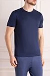 Gran Sasso Cotton T-shirt blue for men - 100% cotton. Country of manufacture: Italy. Care: specialized cleaning - photo 3