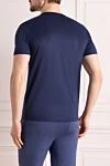 Cotton T-shirt blue for men Gran Sasso - 100% cotton. Country of manufacture: Italy. Care: specialized cleaning - photo 4