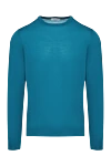 Gran Sasso Blue wool jumper for men - 100% wool. Country of manufacture: Italy. Care: specialized cleaning - photo 1