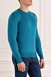 Gran Sasso Blue wool jumper for men - 100% wool. Country of manufacture: Italy. Care: specialized cleaning - photo 3