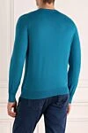 Blue wool jumper for men Gran Sasso - 100% wool. Country of manufacture: Italy. Care: specialized cleaning - photo 4