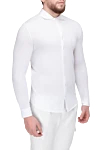 Gran Sasso White cotton shirt for men - 100% cotton. Closure: buttons. Country of origin: Italy. Care: specialized cleaning - photo 3