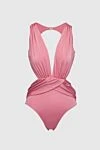 OYE Swimwear Купальник совместный из полиамида и лайкры розовый женский - драпировка. 80% полиамид, 20% лайкра. крючки. Страна производитель: Италия. Уход: специализированная чистка - фото 1