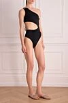 OYE Swimwear Swimsuit made of polyamide and lycra black for women - asymmetry. 80% polyamide, 20% lycra. buttons. Country of origin: Italy. Care: specialized cleaning - photo 3