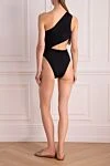 Swimsuit made of polyamide and lycra black for women OYE Swimwear - asymmetry. 80% polyamide, 20% lycra. buttons. Country of origin: Italy. Care: specialized cleaning - photo 4