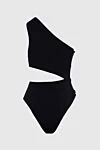 Swimsuit made of polyamide and lycra black for women OYE Swimwear - asymmetry. 80% polyamide, 20% lycra. buttons. Country of origin: Italy. Care: specialized cleaning - photo 6